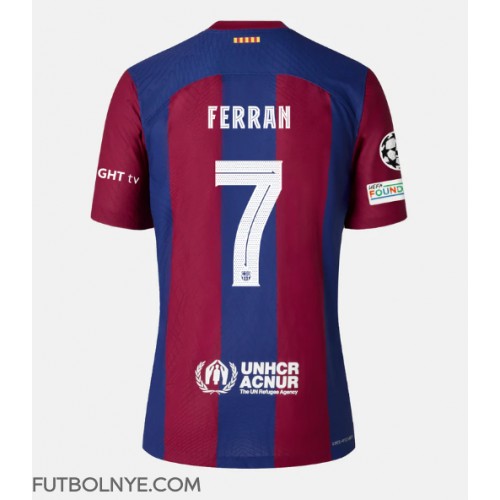 Camiseta Barcelona Ferran Torres #7 Primera Equipación 2023-24 manga corta